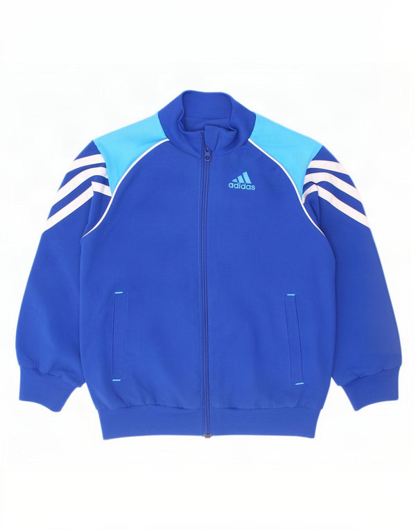 Giacca da tuta da ragazzo Adidas 2-3 anni in poliestere color block blu