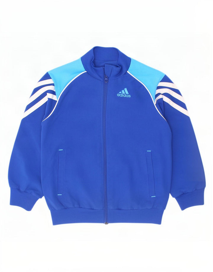 Giacca da tuta da ragazzo Adidas 2-3 anni in poliestere color block blu