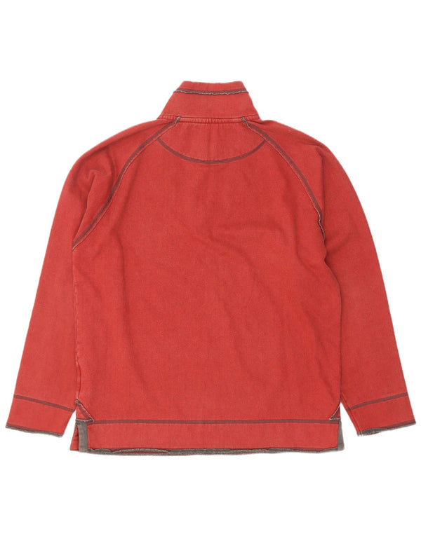 Felpa da uomo con collo con zip Fat Face, maglione, cotone marrone medio medio