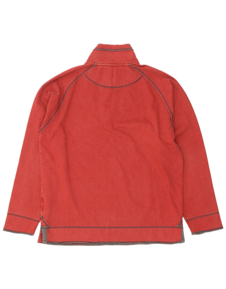 Felpa da uomo con collo con zip Fat Face, maglione, cotone marrone medio medio