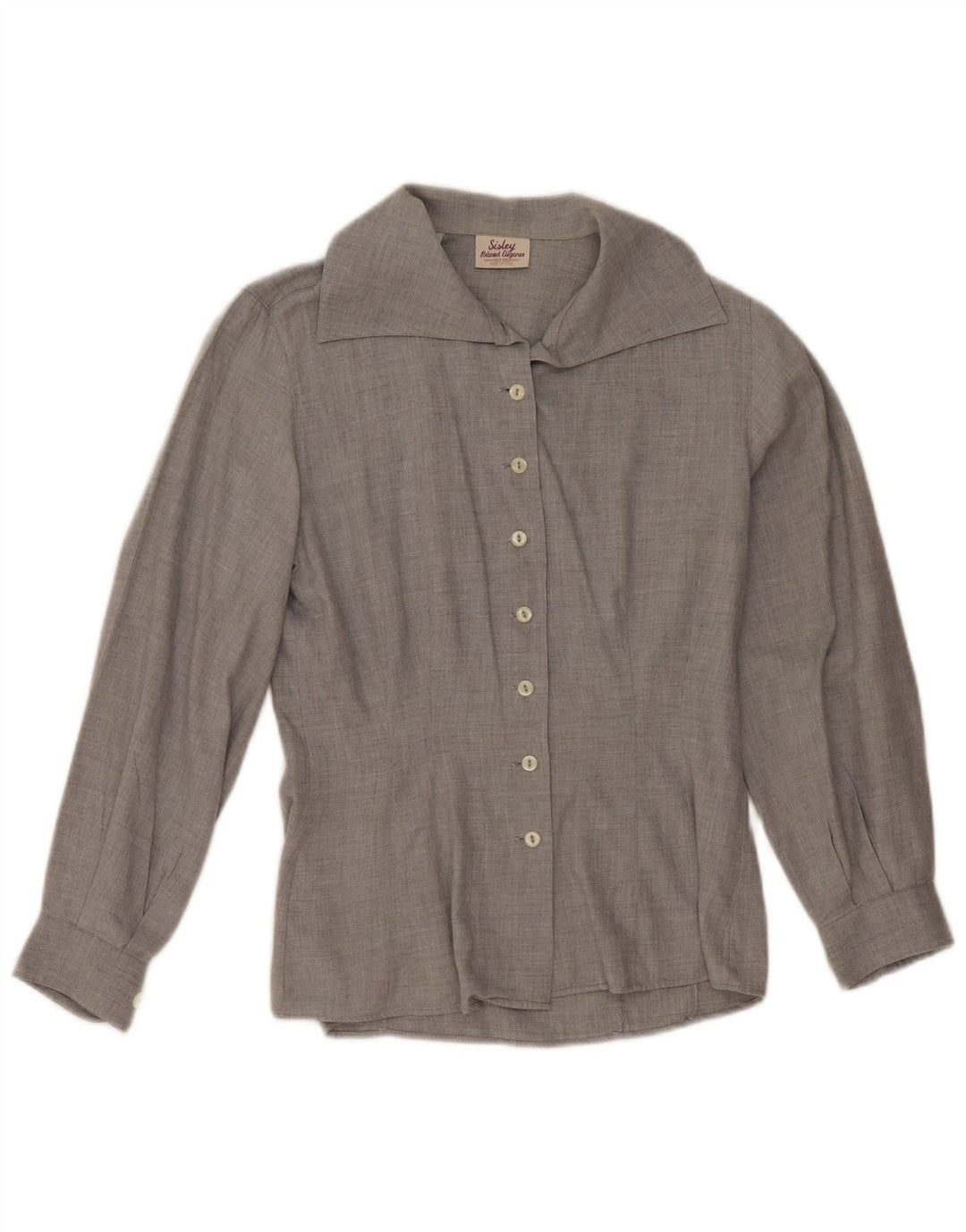 Camicia Donna Sisley IT 42 Cotone Grigio Medio
