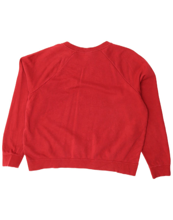 Felpa oversize da donna Nike Jumper UK 16 Large Red Cotton