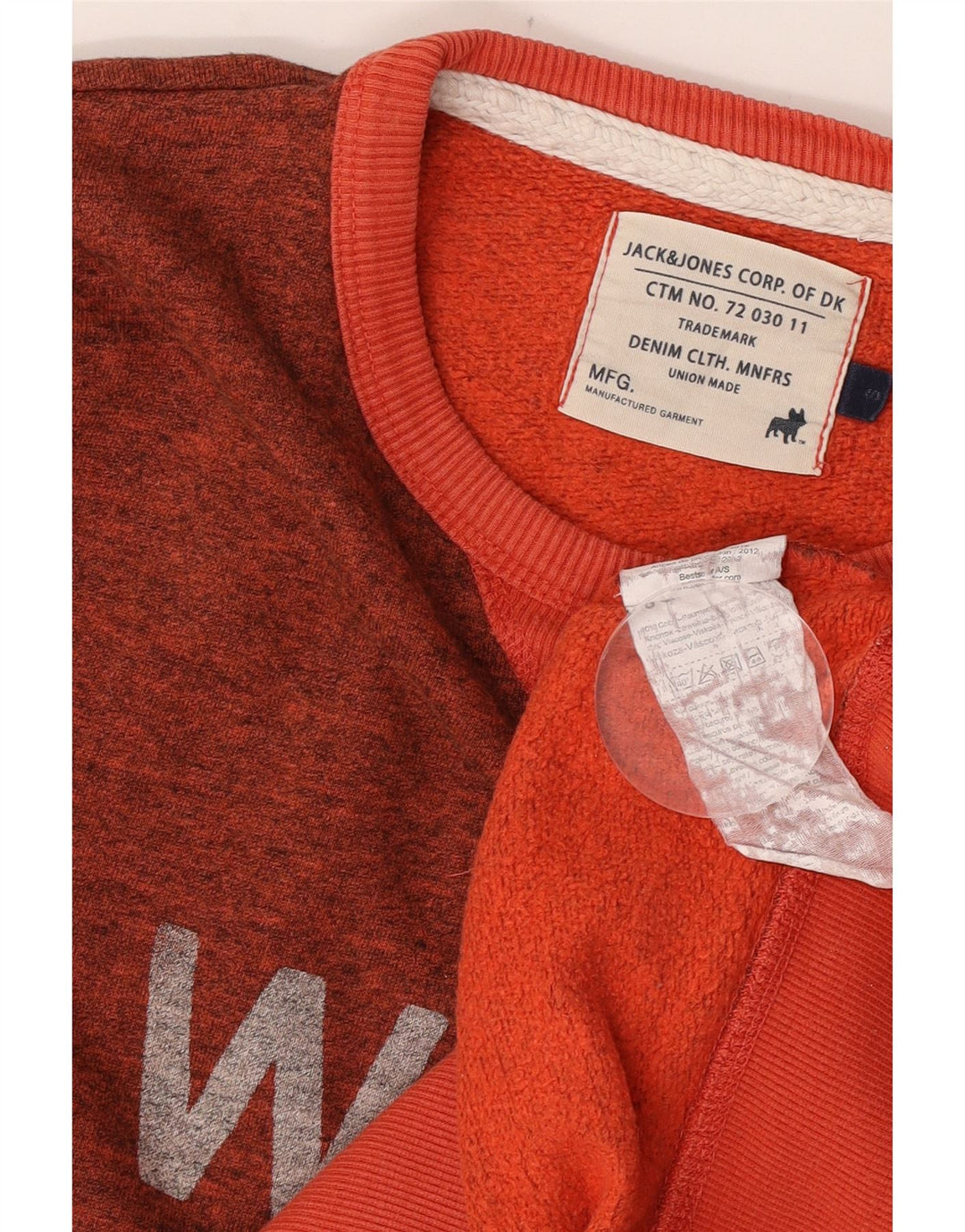 Jack & Jones Felpa grafica da uomo Maglione piccolo cotone chiazzato arancione