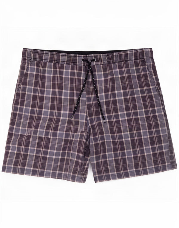 Pantaloncini da bagno da uomo Marks & Spencer 3XL cotone a quadri blu navy