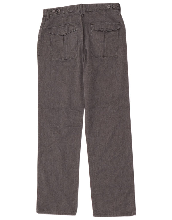 Pantaloni casual dritti da uomo Marks & Spencer W32 L31 cotone grigio