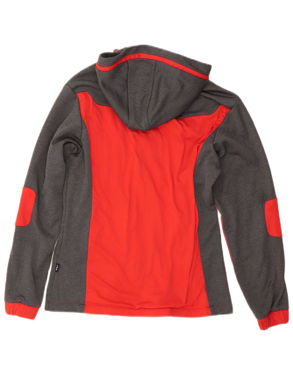 Giacca a vento con cappuccio per ragazze Fila 11-12 anni, colore grigio, sport a blocchi di colore