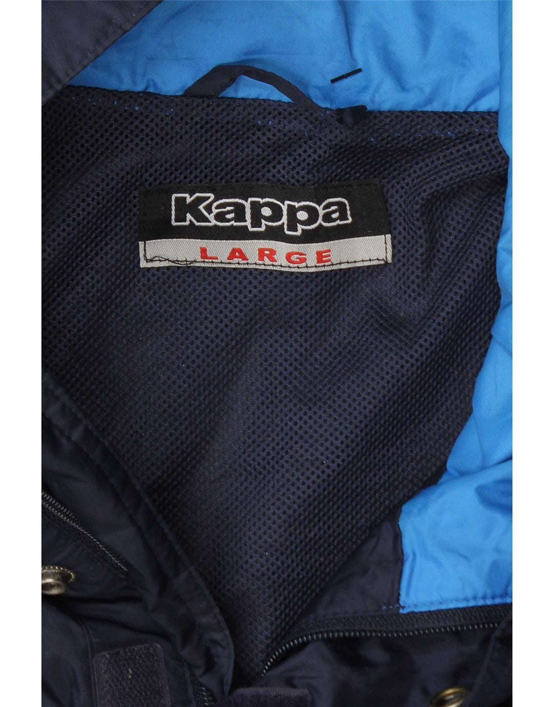 Giacca a vento grafica da uomo Kappa UK 40 Large Blu Navy Colourblock