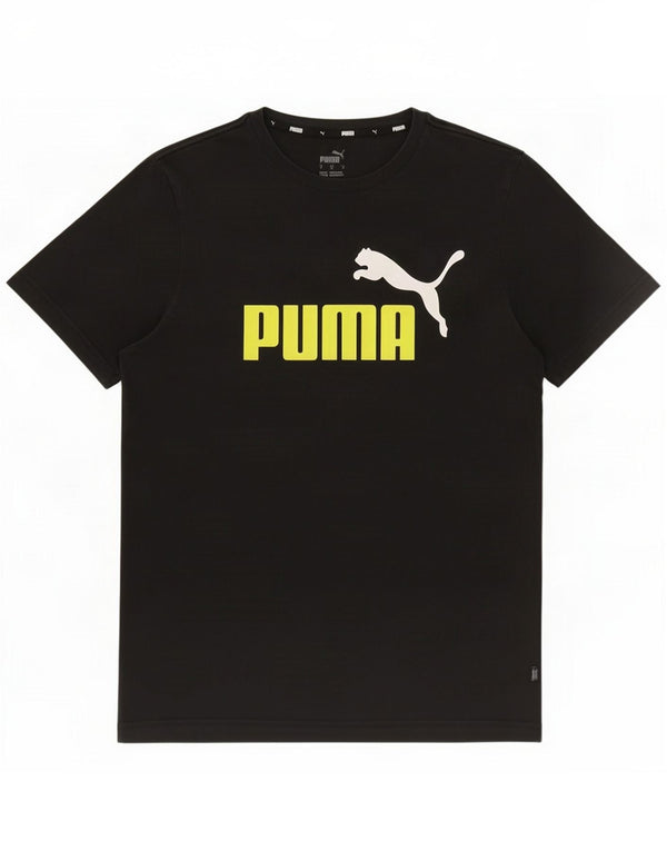 T-shirt grafica da uomo Puma Top Small in cotone nero