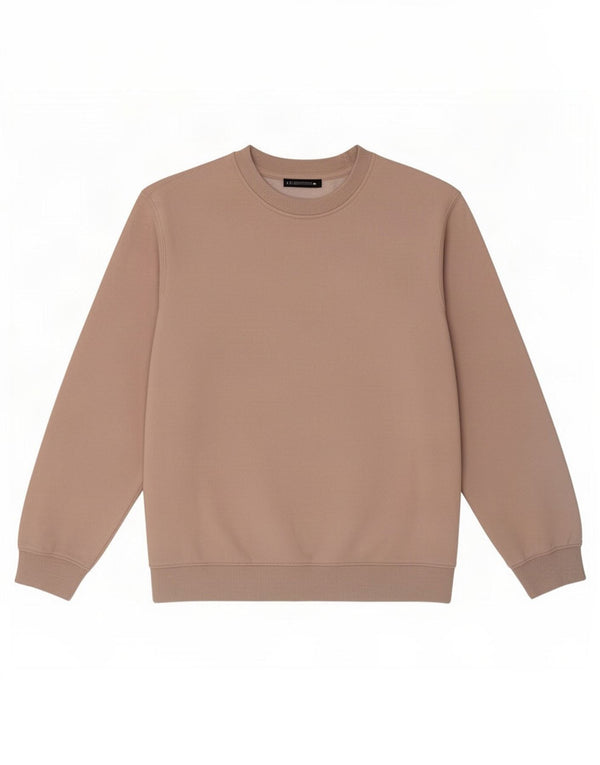 Zara Womens Sweatshirt Jumper UK 14 Medium Beige Cotton