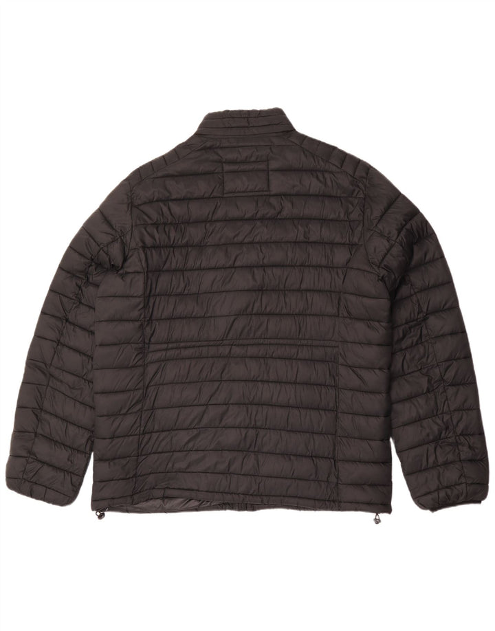 Giacca imbottita da uomo Karl Lagerfeld UK 40 Large nera in poliammide