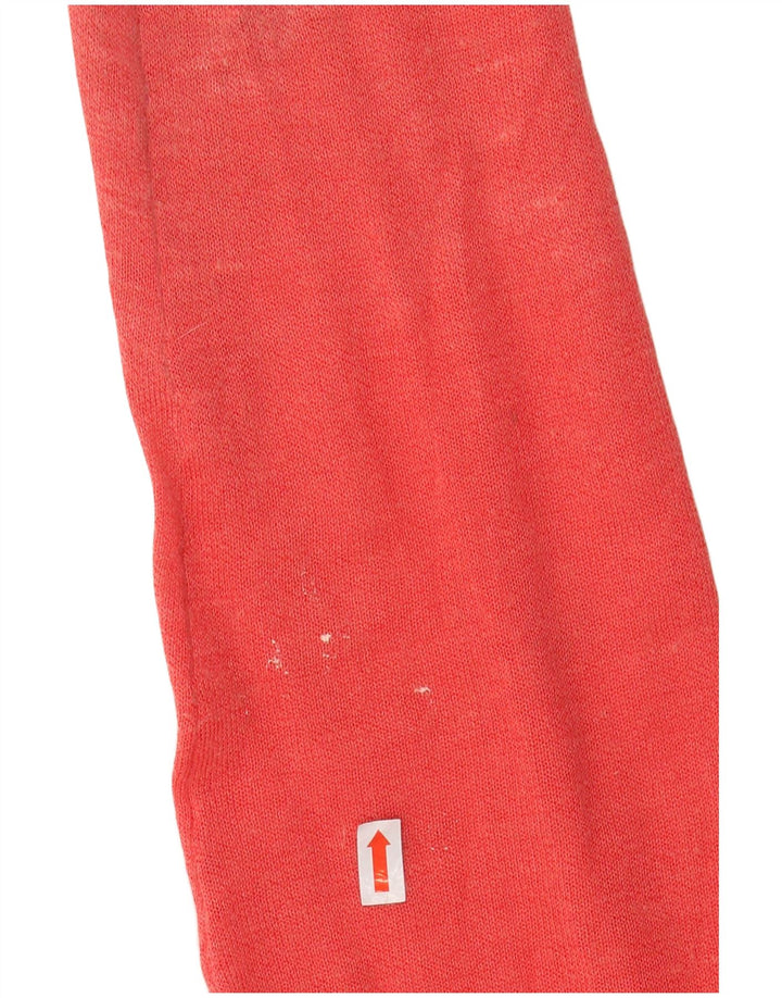 LAURA ASHLEY Maglione cardigan lungo da donna UK 12 Rosso medio