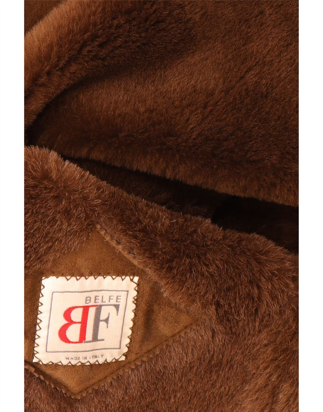 Cappotto in shearling da donna Belfe UK 14 Pelle marrone medio