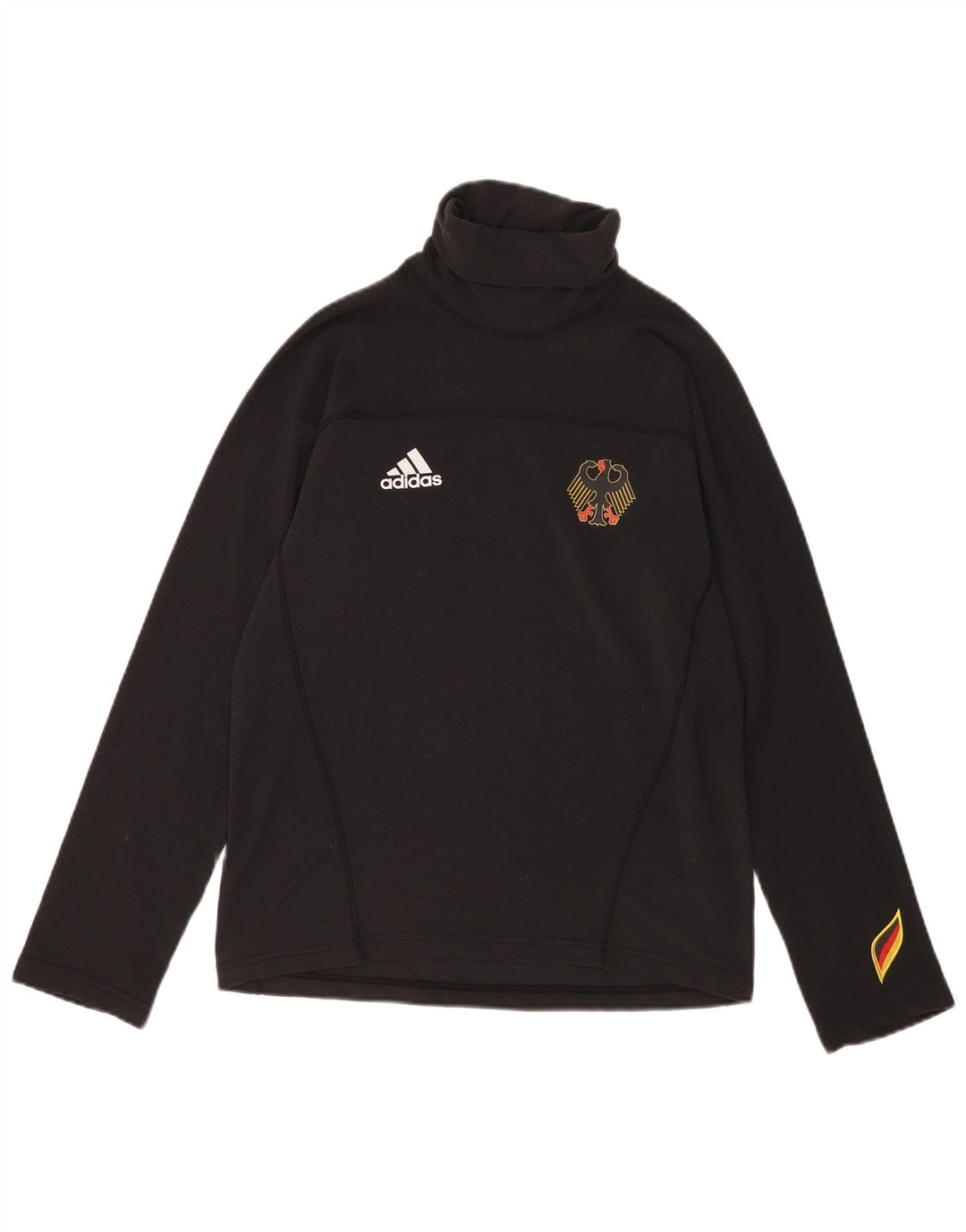 Adidas Uomo Graphic Top Manica Lunga UK 34/36 Piccolo Poliestere Nero