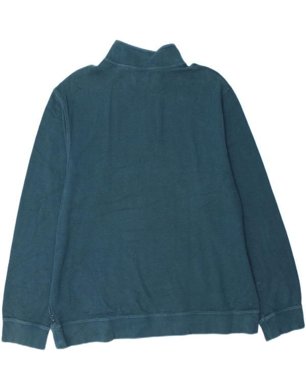 Felpa da uomo con zip e collo IZOD 2XL in cotone blu