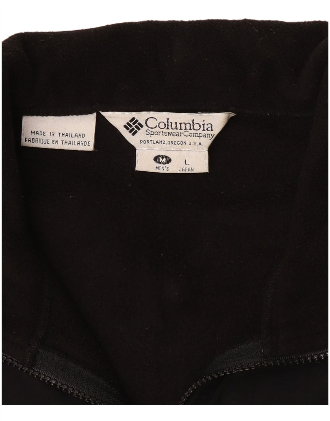 COLUMBIA Giacca in pile da uomo in titanio UK 38 Medium Black Colourblock