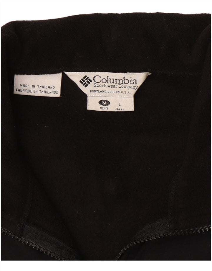 COLUMBIA Giacca in pile da uomo in titanio UK 38 Medium Black Colourblock