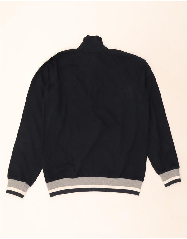 Felpa Champion da uomo con collo con zip, maglione grande, cotone color block blu navy