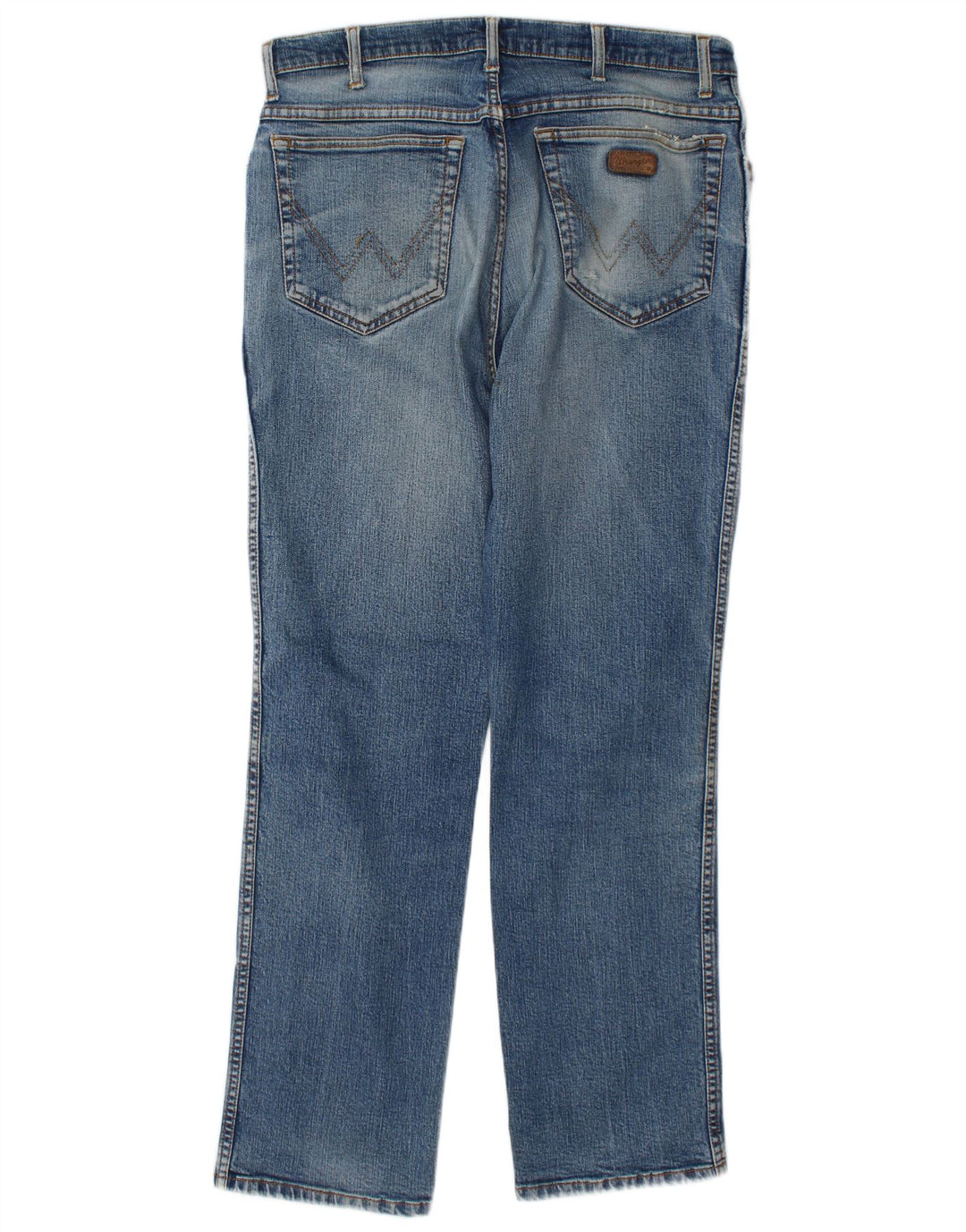 Jeans dritti Wrangler da uomo Texas invecchiati W34 L32 cotone blu