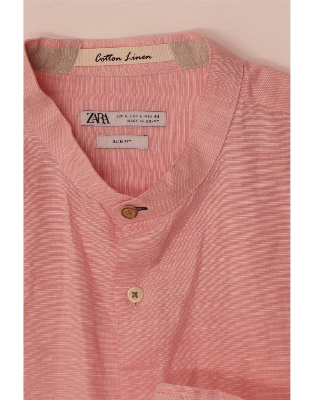 Camicia slim fit da uomo Zara grande rosa