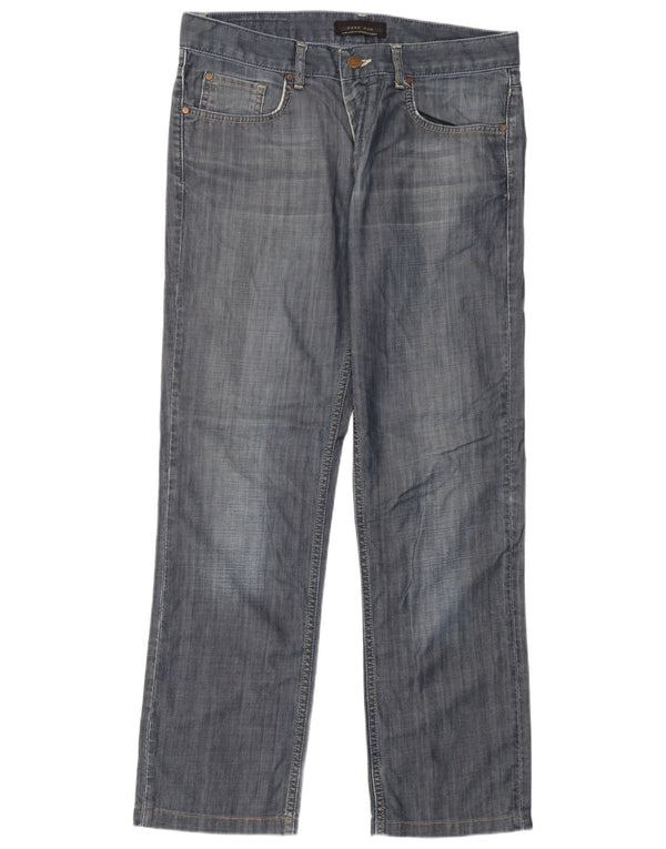 Jeans dritti da uomo Zara EU 42 Large W32 L30 Cotone blu
