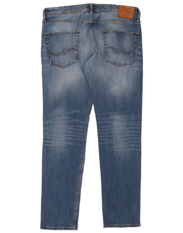 Jack & Jones Mens Mike Comfort Fit Slim Jeans W36 L34 Blue Cotton