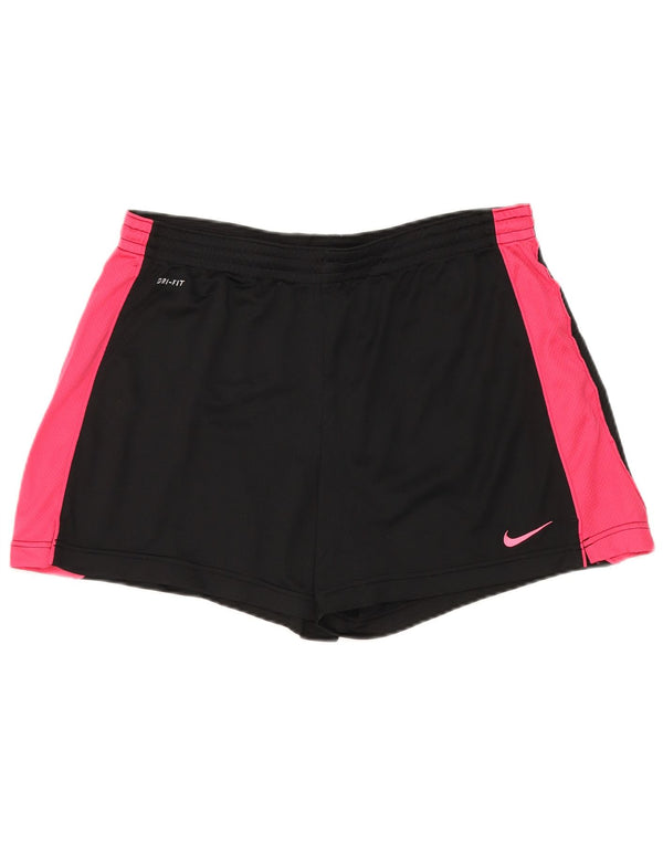 Pantaloncini sportivi Nike Dri Fit da uomo, grandi, in poliestere color block nero
