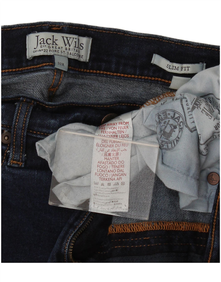 Jeans slim da uomo Jack Wills W32 L28 cotone blu navy