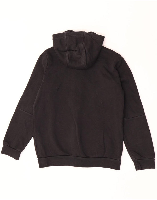 Maglione con cappuccio e zip Adidas da ragazzo 11-12 anni in cotone nero