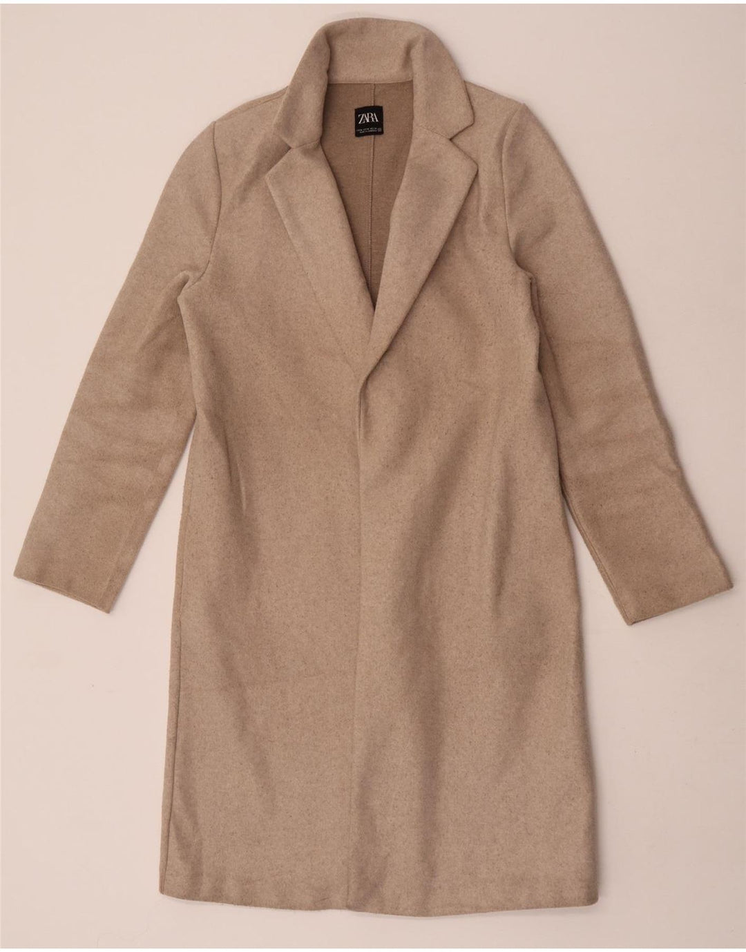 Soprabito da donna Zara UK 12 Poliestere beige medio