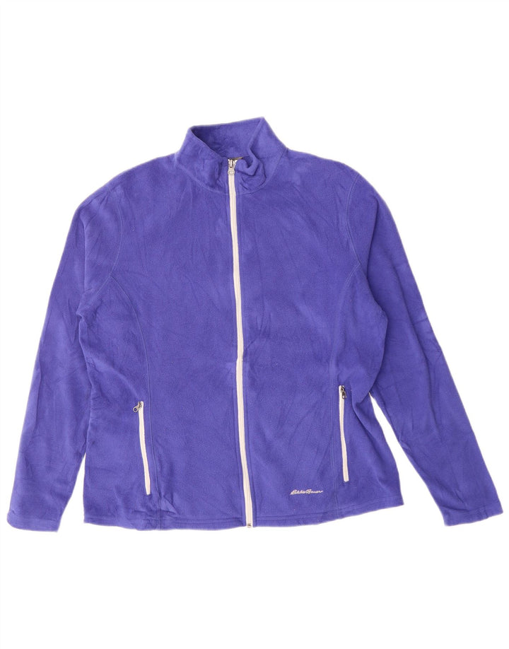 Giacca in pile da donna Eddie Bauer UK 16 grande poliestere viola