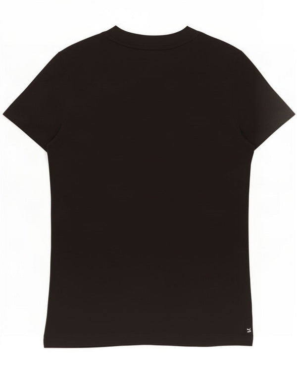 T-shirt grafica da donna Puma UK 10 piccola in cotone nero