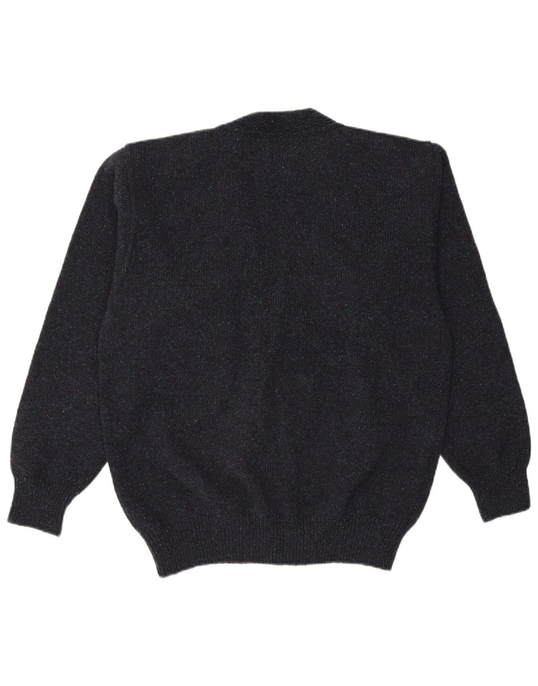 Maglione cardigan vintage da uomo IT 50 medio in lana blu navy