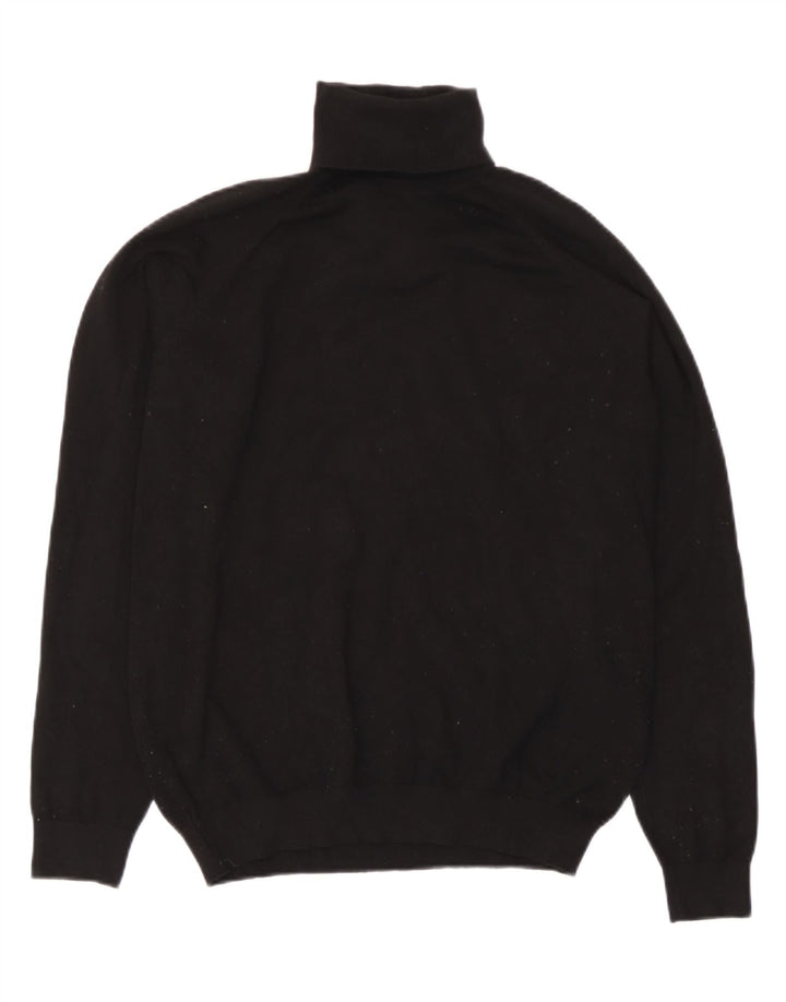 Maglione maglione a collo alto da donna Zara UK 10 piccolo in viscosa nera