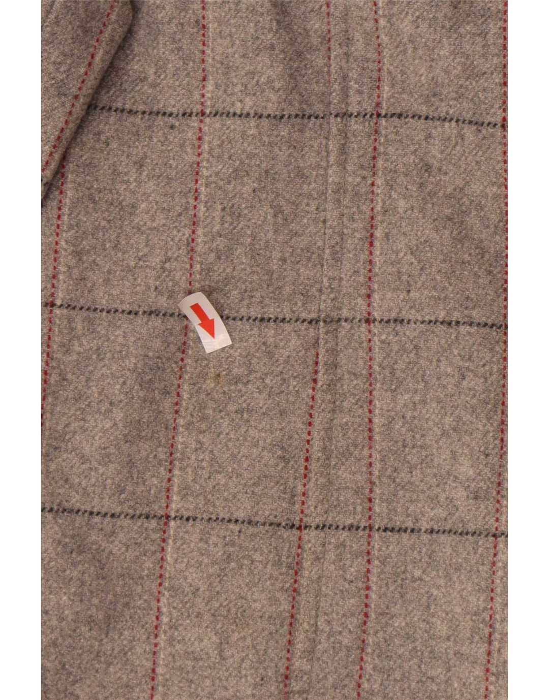 Cappotto doppiopetto da donna Marks & Spencer UK 18 XL lana vergine a quadri grigi