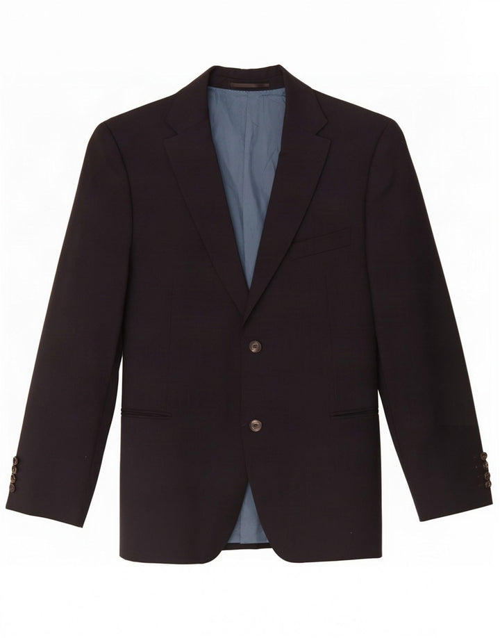 Giacca blazer da uomo a 2 bottoni Hugo Boss UK 42 XL Lana gessata blu navy