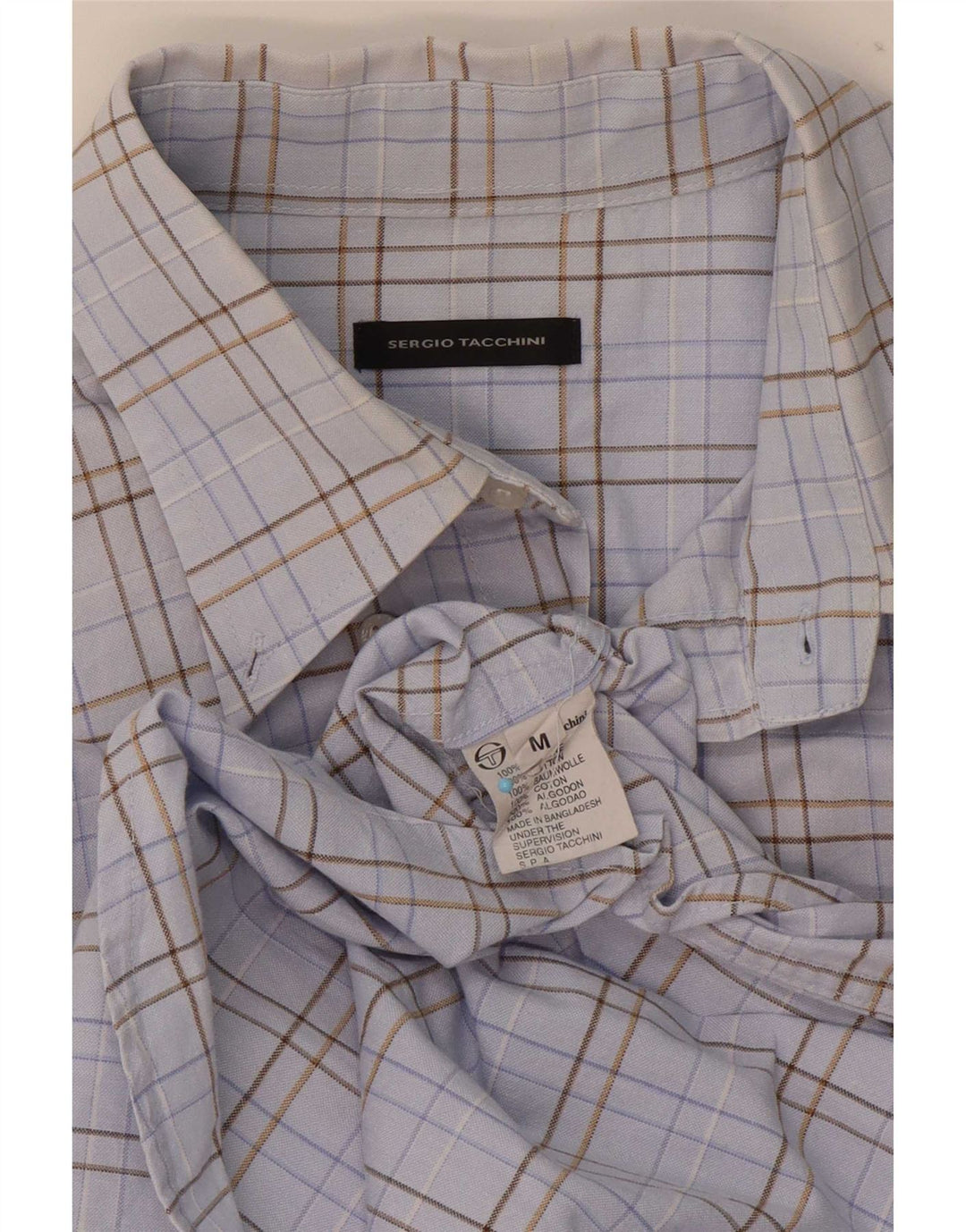 Camicia Uomo Sergio Tacchini In Cotone A Quadri Blu Medio