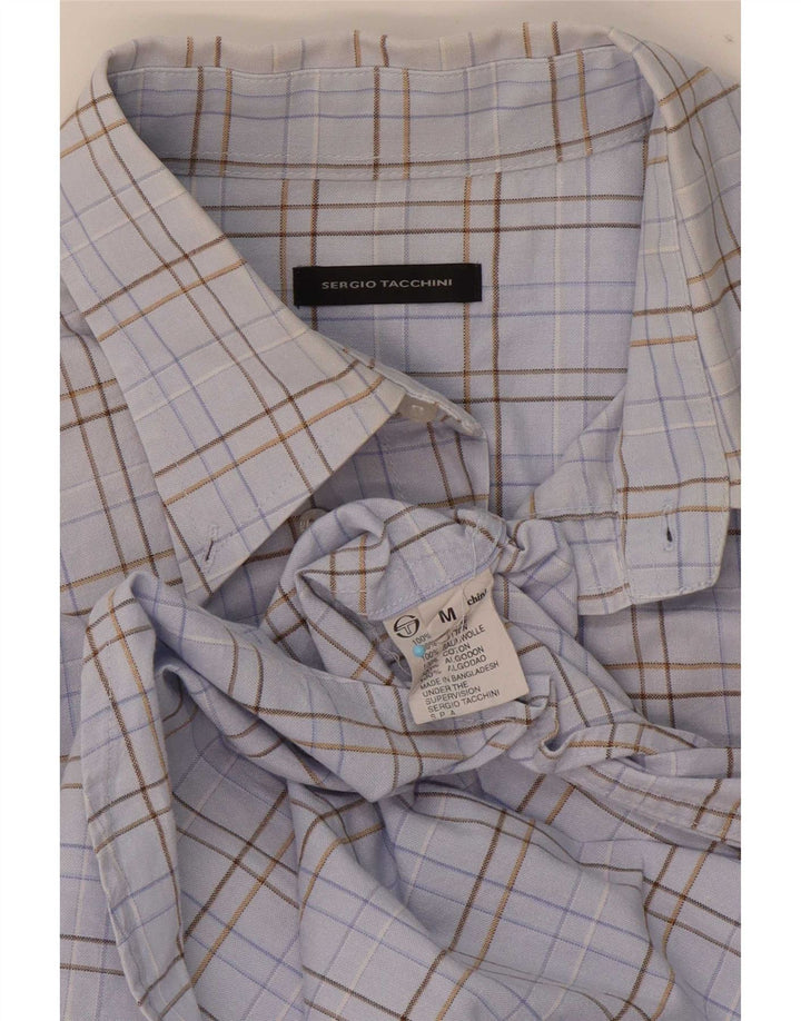 Camicia Uomo Sergio Tacchini In Cotone A Quadri Blu Medio