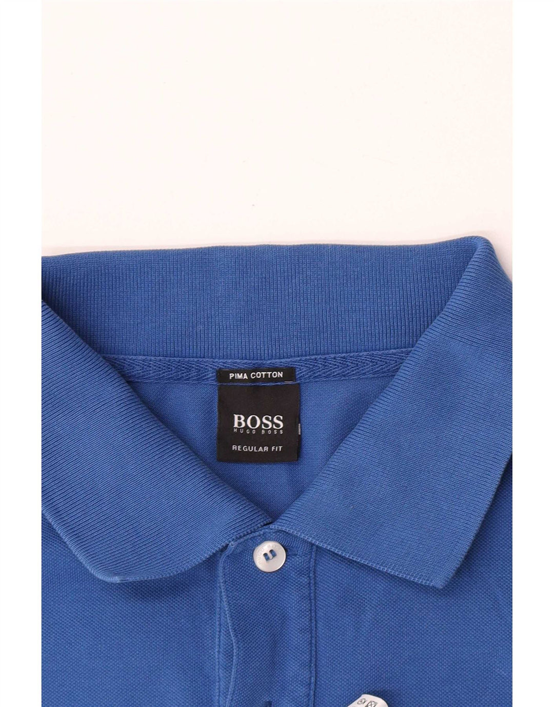 Polo Hugo Boss da uomo vestibilità regolare, taglia grande, in cotone blu