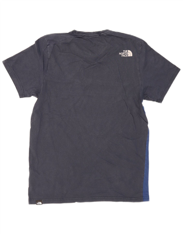 THE NORTH FACE T-shirt grafica da uomo Top piccolo in cotone color block blu