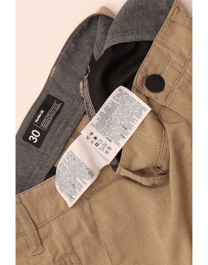 Pantaloncini chino da uomo Hurley W30 poliestere beige medio