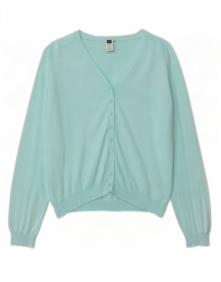 Maglione cardigan da donna Gap UK 10 piccolo cotone turchese