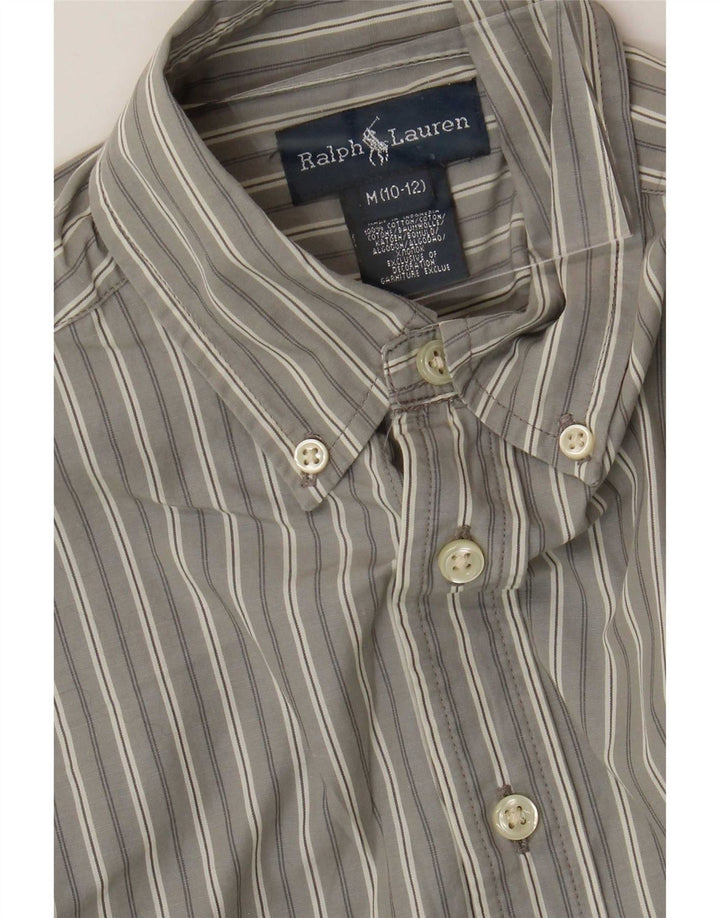 Camicia Ralph Lauren per ragazzi 10-11 anni in cotone a righe grigio medio