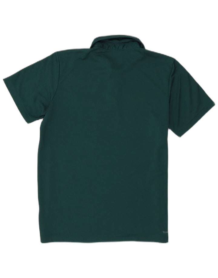 Polo Adidas Climalite da uomo in poliestere verde medio
