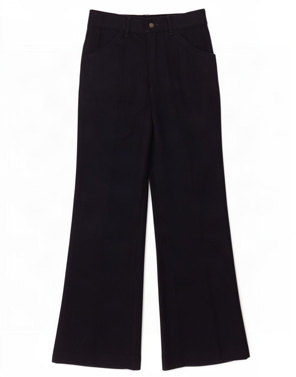 Pantaloni casual svasati da donna vintage W28 L31 Blu navy