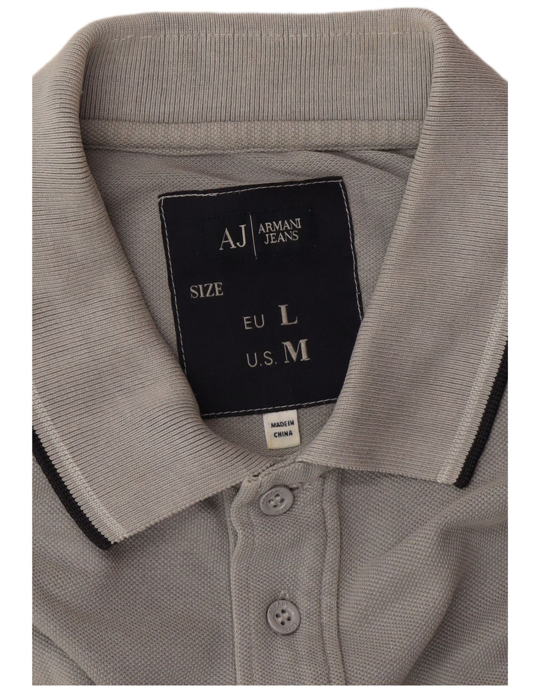 ARMANI JEANS Polo Uomo Cotone Grigio Medio