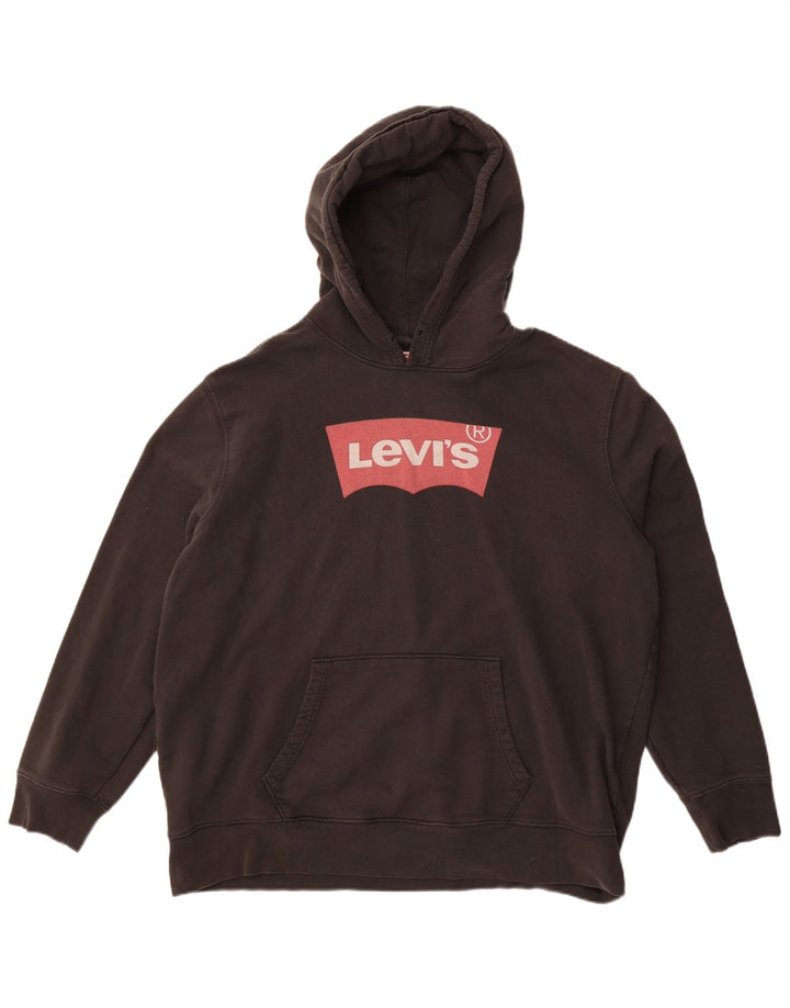 Maglione con cappuccio grafico standard da uomo Levi's XL in cotone nero