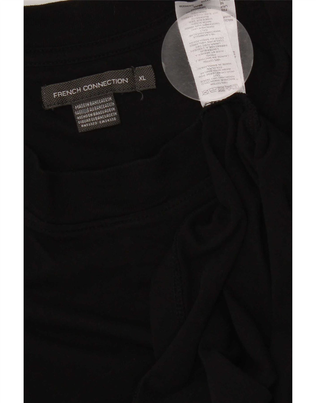 T-shirt da uomo French Connection Top XL in cotone nero