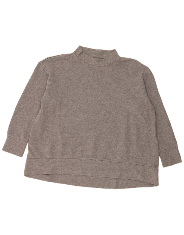 Felpa oversize da donna COS, maglione UK 14, grande cotone grigio