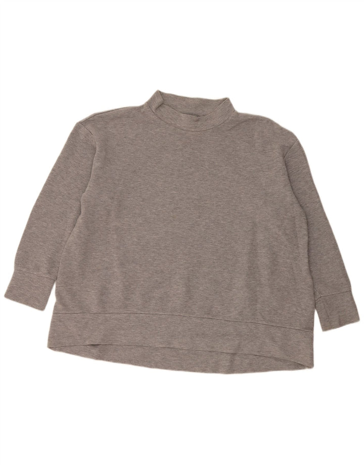 Felpa oversize da donna COS, maglione UK 14, grande cotone grigio