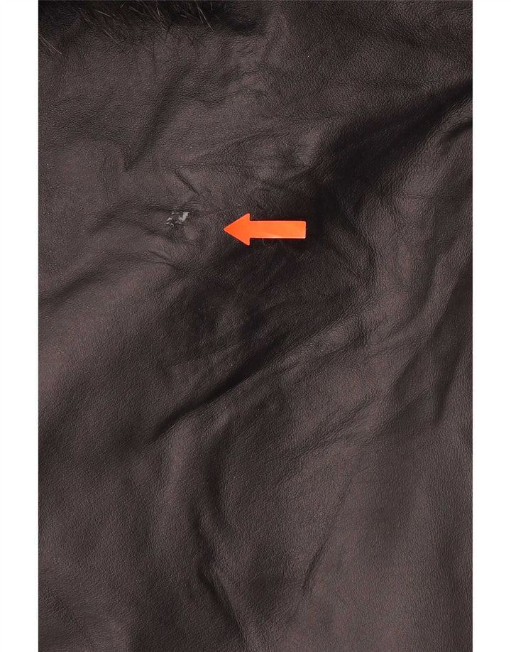 Cappotto oversize in pelle da donna Wallis UK 10 piccolo nero